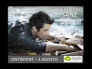 Cartel AlejandroSanz Onteniente 3Agosto